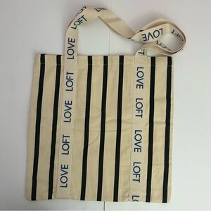 Loft womens LOVE canvas tote bag